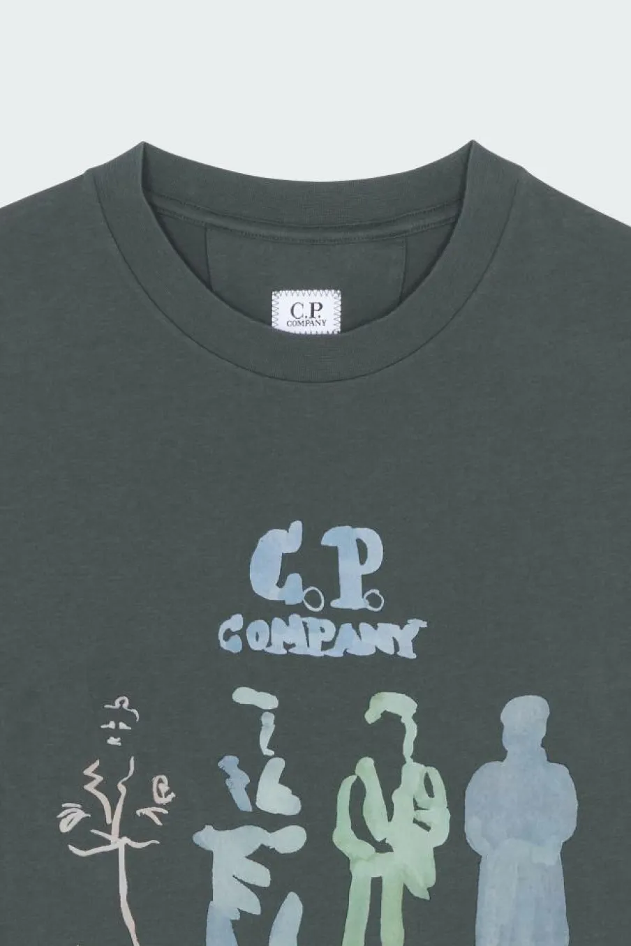 T-SHIRTS SHORT SLEEVE IN JERSEY 30/1 - T-shirt | Kaki*C.P. COMPANY Best
