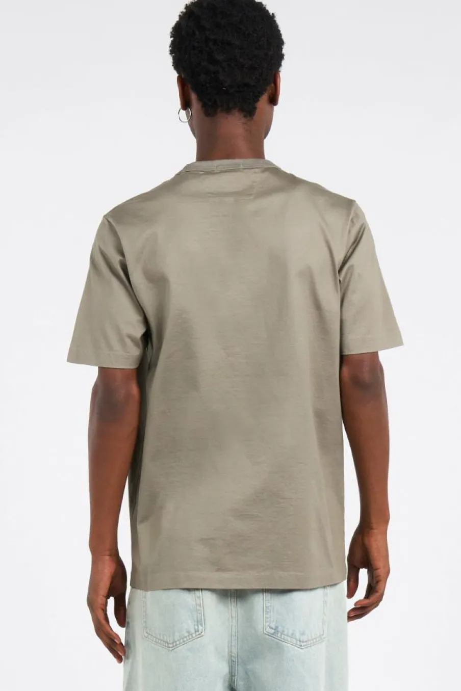 T-SHIRTS SHORT SLEEVE IN MERCERIZED JERSEY 30/2 TWISTED - T-shirt | Kaki*C.P. COMPANY New
