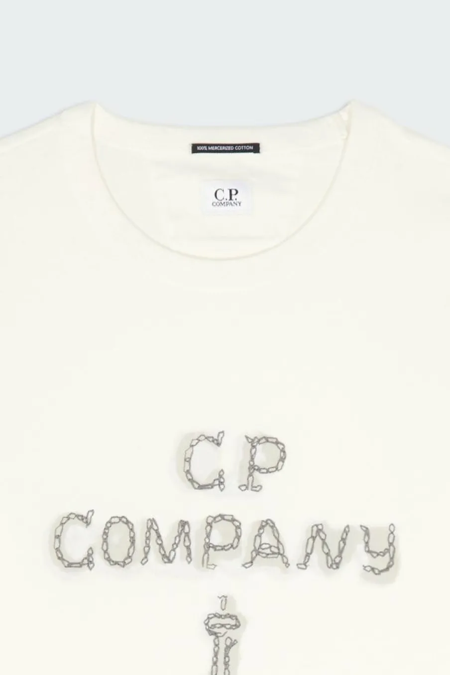 T-SHIRTS SHORT SLEEVE IN MERCERIZED JERSEY 30/2 TWISTED - T-shirt | Blanc*C.P. COMPANY Hot