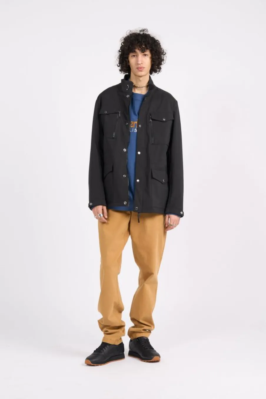 VESTE DE COMBAT EN SOFTSHELL - Parka | Noir*SCHOTT Outlet