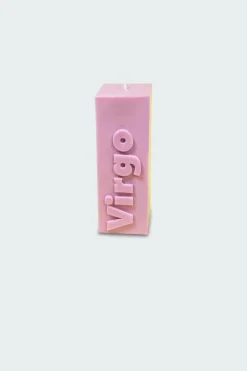 VIRGO ZODIAC BLOCK PILLAR CANDLE - Bougie | Violet*FLAMINGO CANDLES New