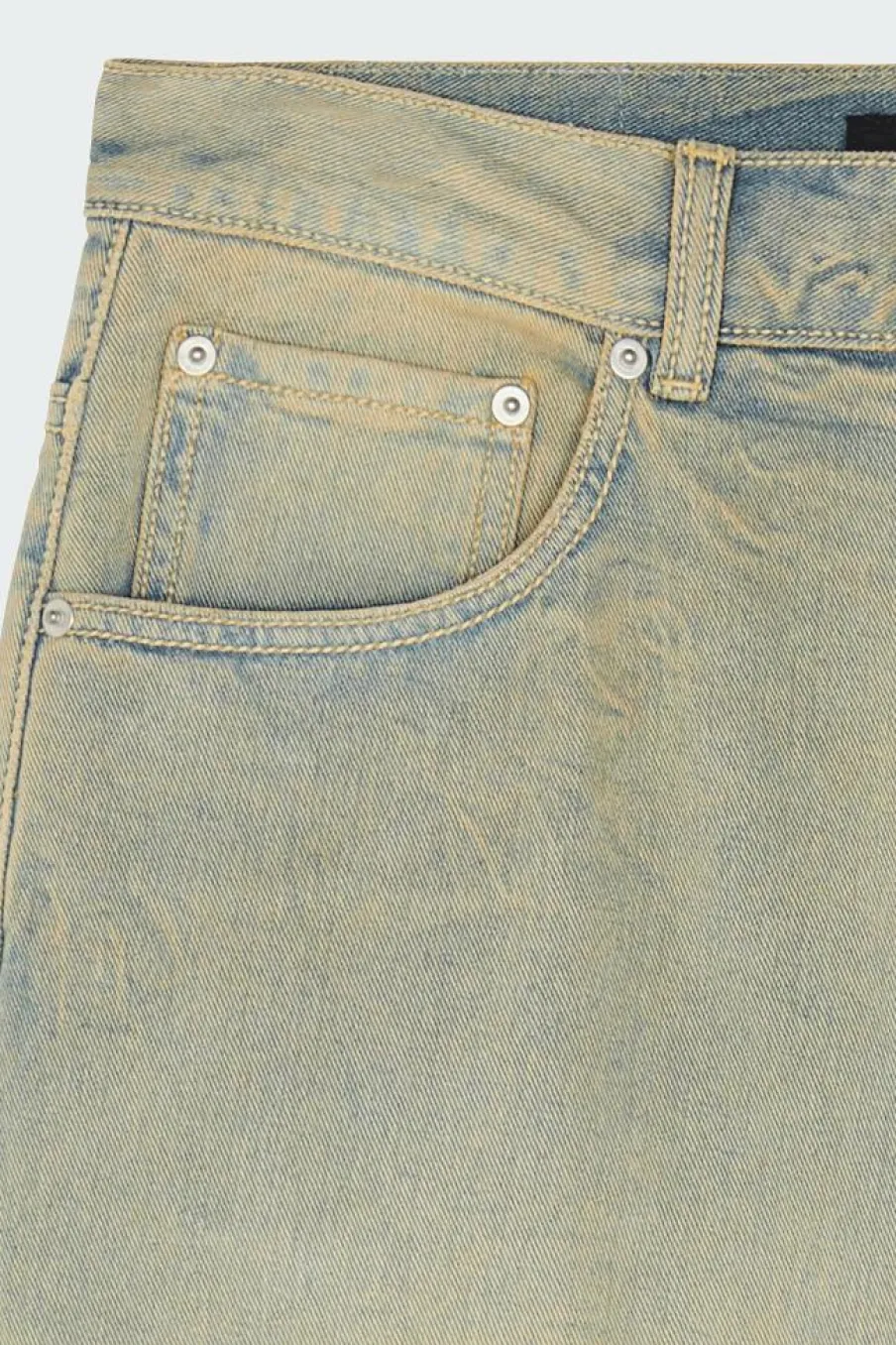 WASHED STITCH DENIM WIDE JEAN - Jean | Kaki*LOST MANAGEMENT CITIES Hot