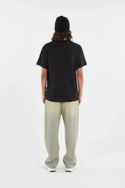 WASHED STITCH DENIM WIDE JEAN - Jean | Kaki*LOST MANAGEMENT CITIES Hot