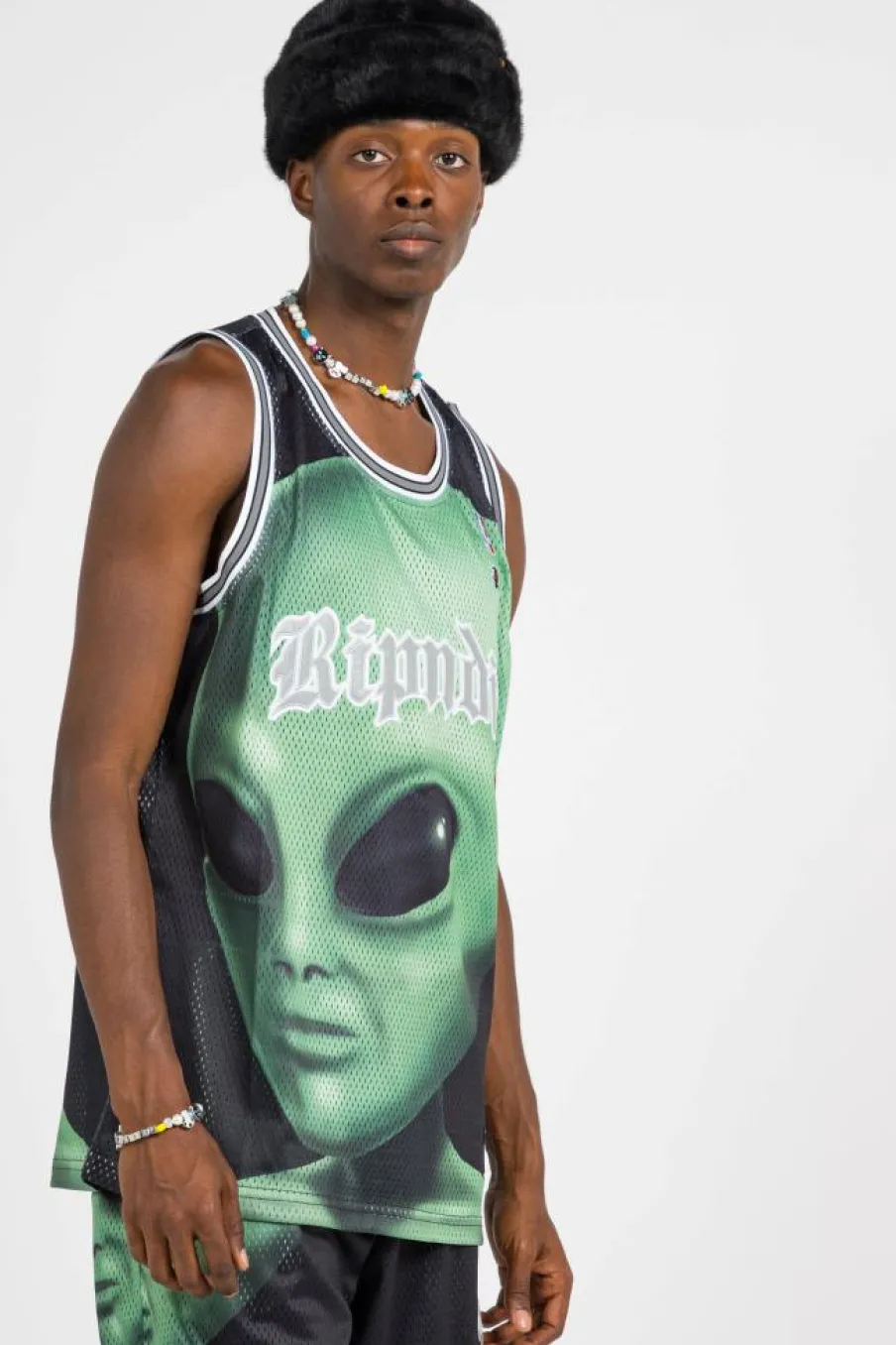 WE COME IN PEACE BASKETBALL JERSEY - Débardeur | Noir*RIPNDIP