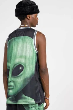 WE COME IN PEACE BASKETBALL JERSEY - Débardeur | Noir*RIPNDIP