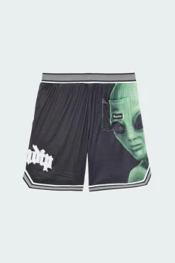 WE COME IN PEACE BASKETBALL SHORTS - Short | Noir*RIPNDIP New
