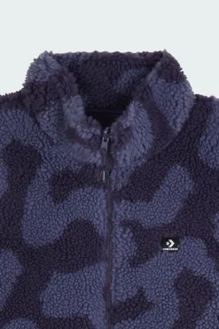 WORDMARK FULL ZIP SHERPA AOP - Veste | Violet*CONVERSE Online