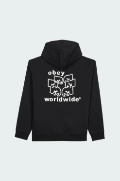 WORLDWIDE EYES - hoodie | Noir*OBEY Sale