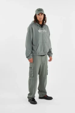 YARD BOXY ZIP HOODIE - Hoodie zippé | Vert*WASTED Sale